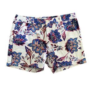 Liz Claiborne‎ Women's Chino Shorts Size 8 Classic Floral Stretch Cotton